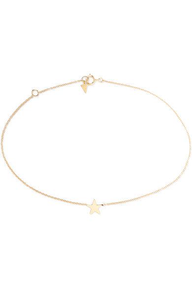 Star 14-karat gold anklet