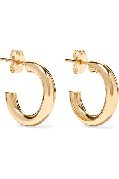 Chubbie Huggies 10-karat gold hoop earrings