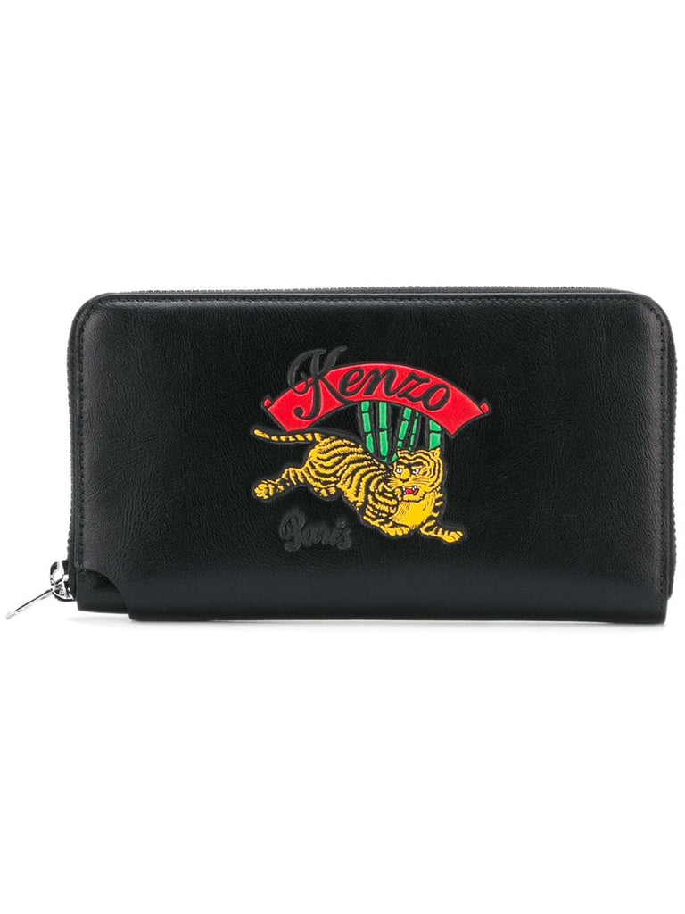 embroidered logo purse