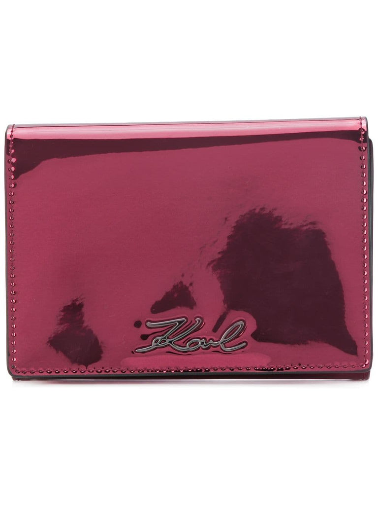 Signature Gloss fold wallet