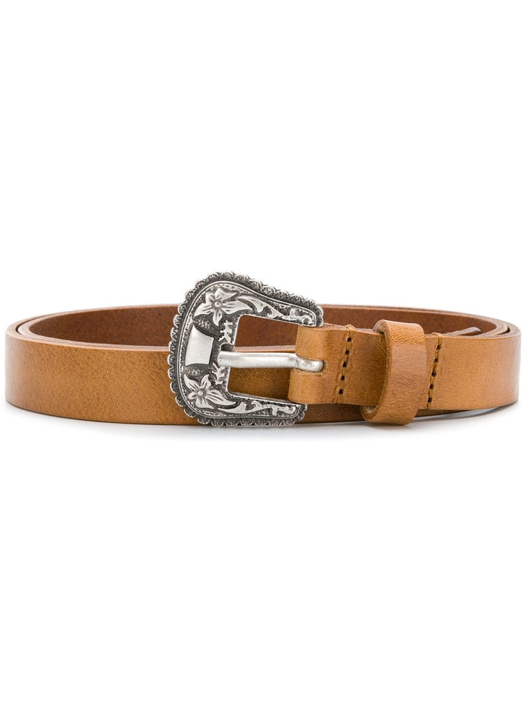 engraved buckle belt