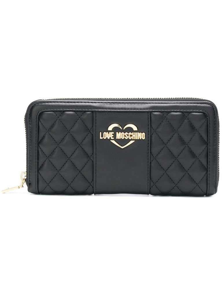 quilted black wallet