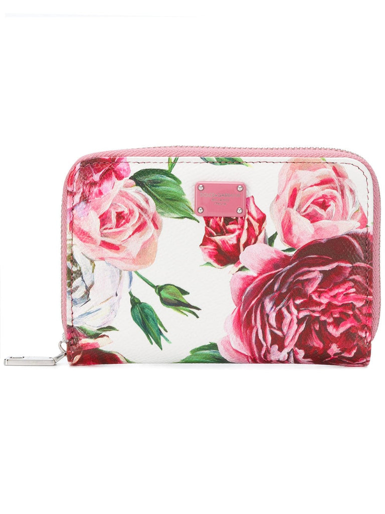 peony print small wallet