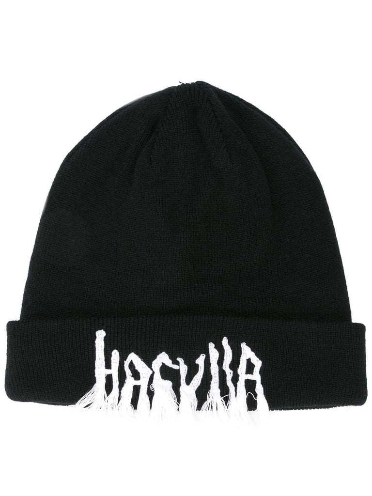 embroidered logo beanie