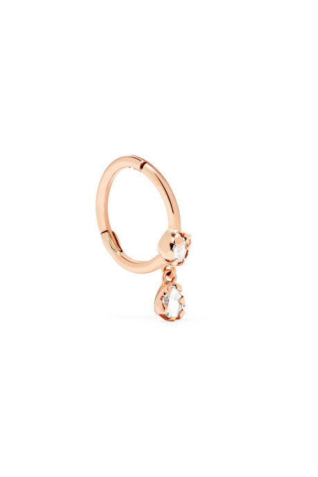 Lara 9-karat rose gold diamond earring