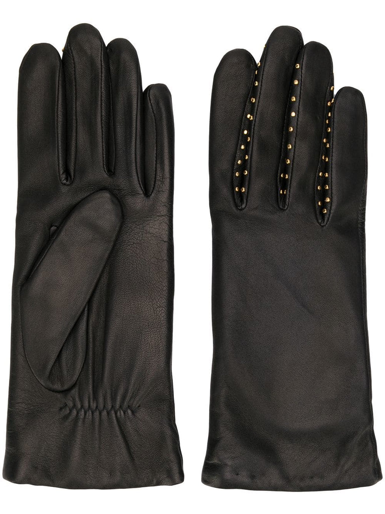 studded leather gloves