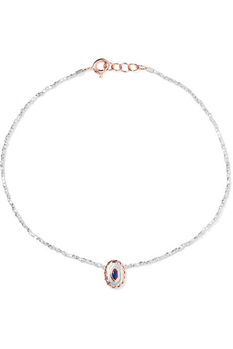 Montauk 9-karat rose gold multi-stone anklet