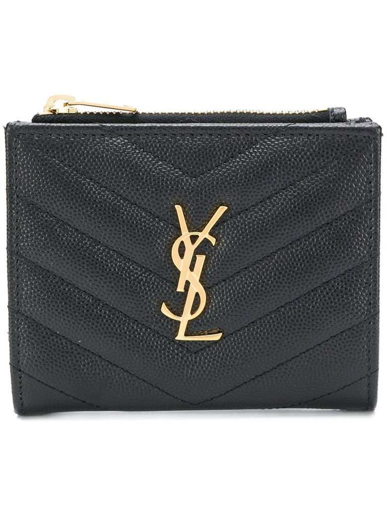 Monogram quilted wallet