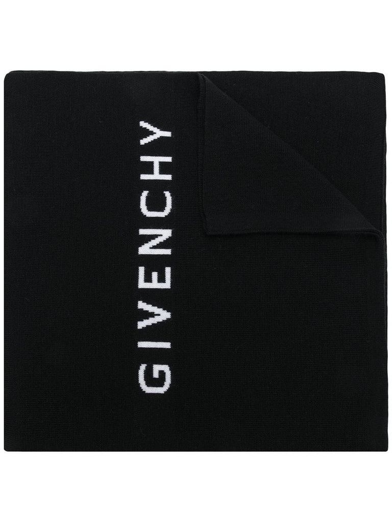 oversized logo scarf