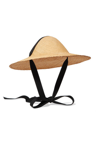 Adriatic cotton-trimmed straw hat