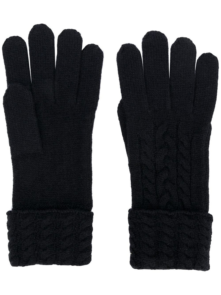 cable-knit gloves