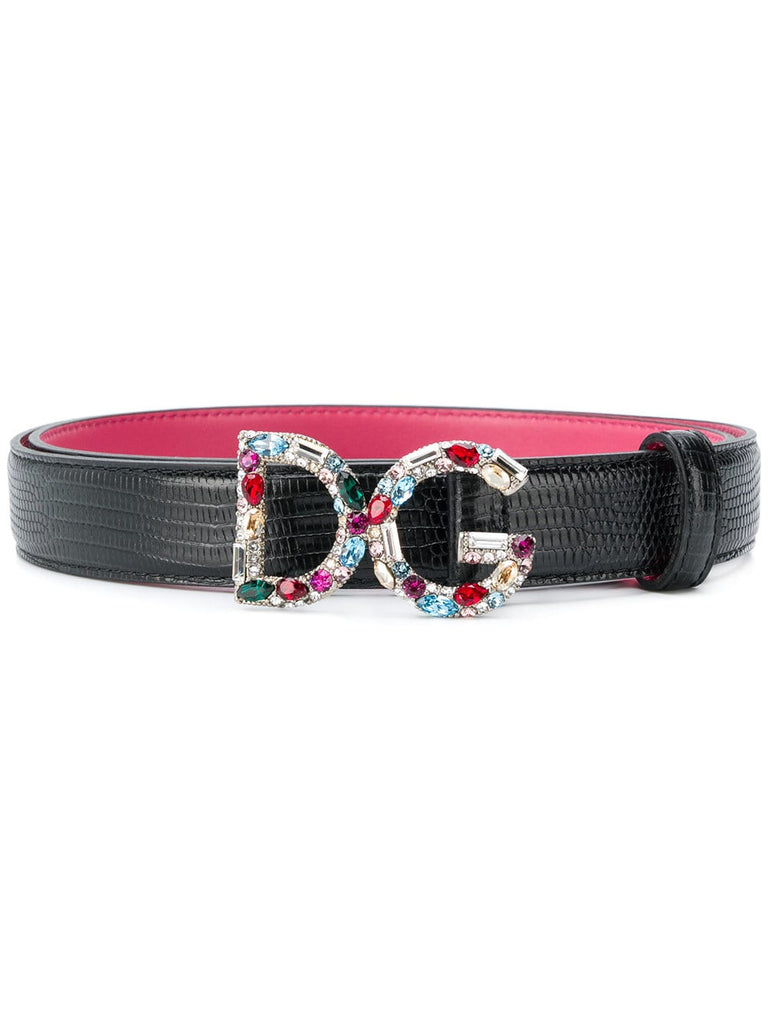 bejewelled buckle belt