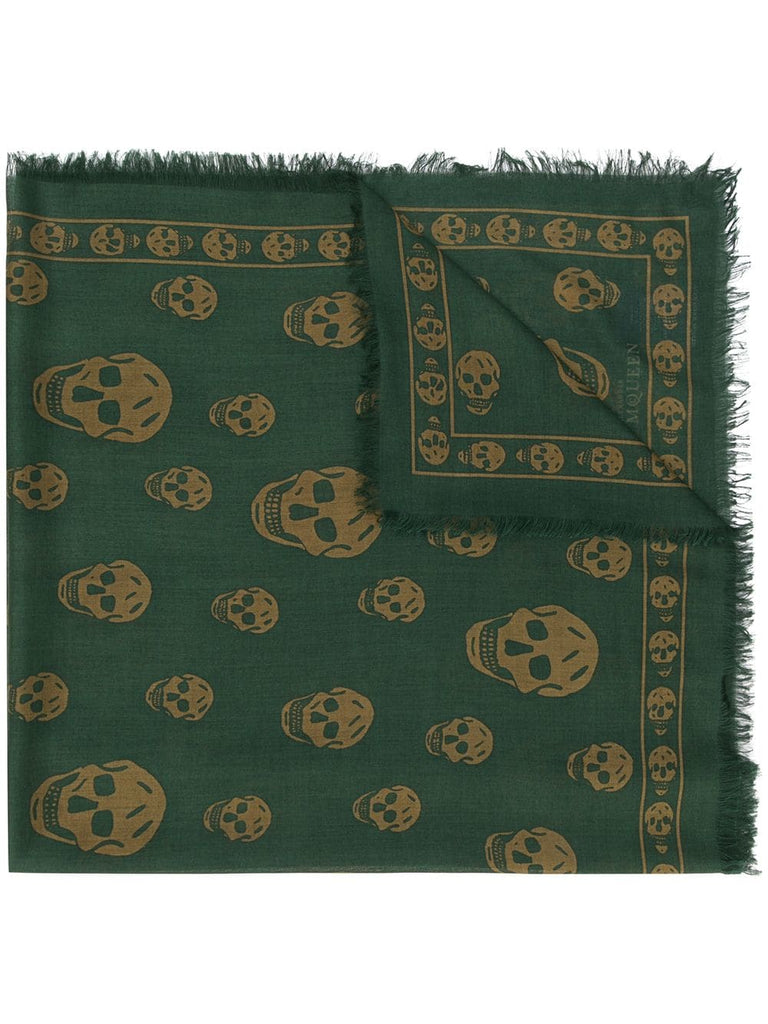 Skull-print scarf