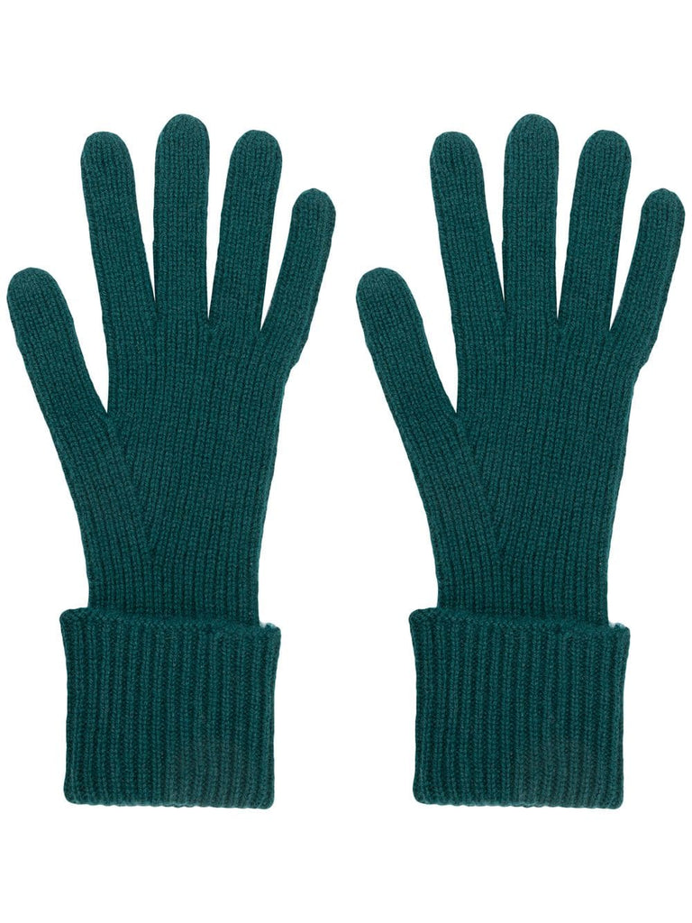 ribbed knit gloves