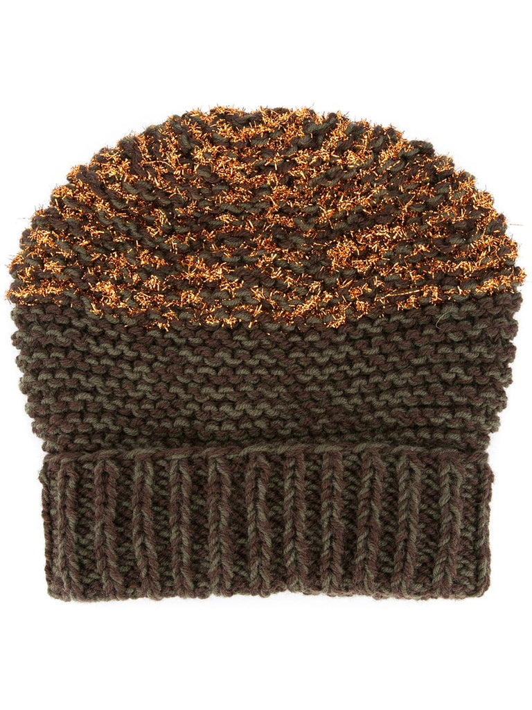 fuzzy knit beanie