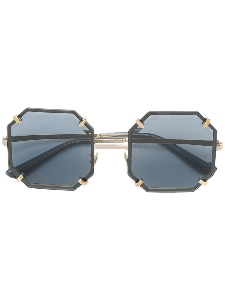 hexagonal metal sunglasses