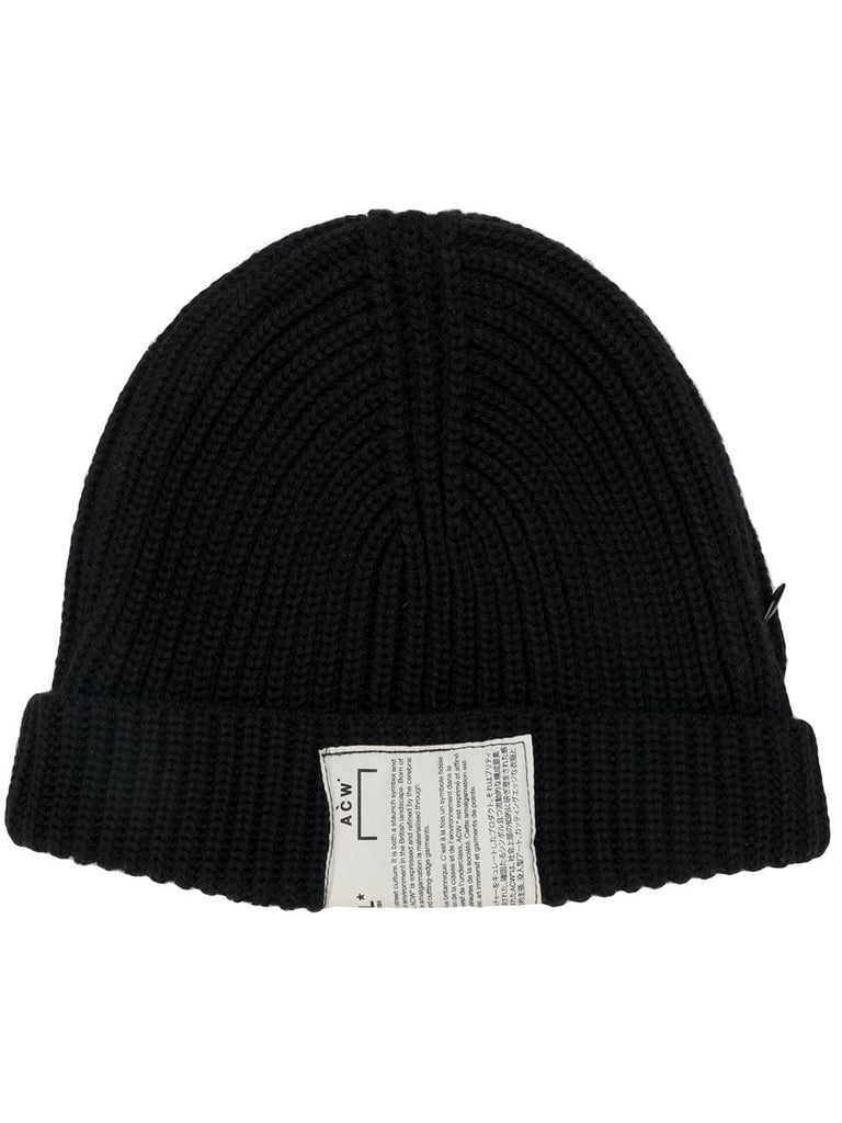 ribbed knitted hat