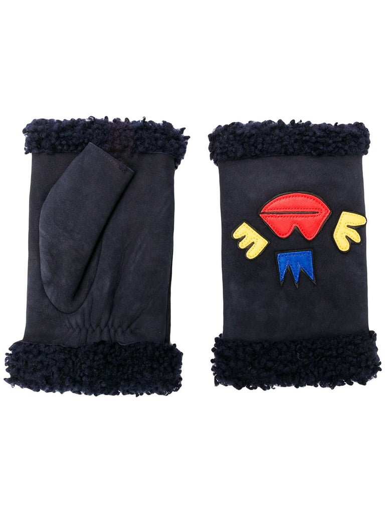 patch embroidered gloves