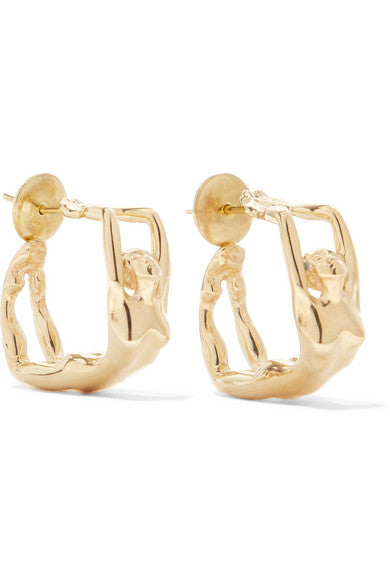 Louise gold-plated earrings