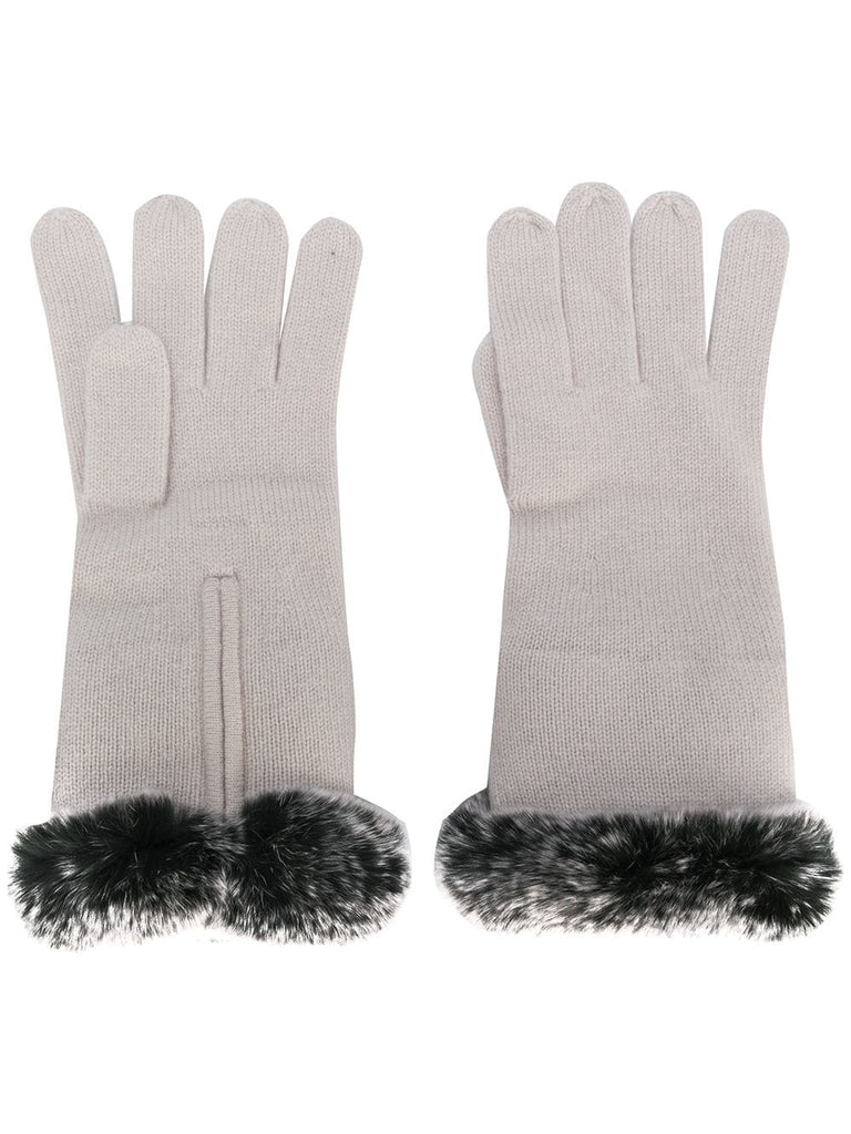 fur trim gloves