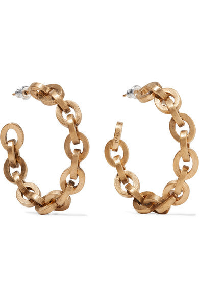 Gold-tone hoop earrings