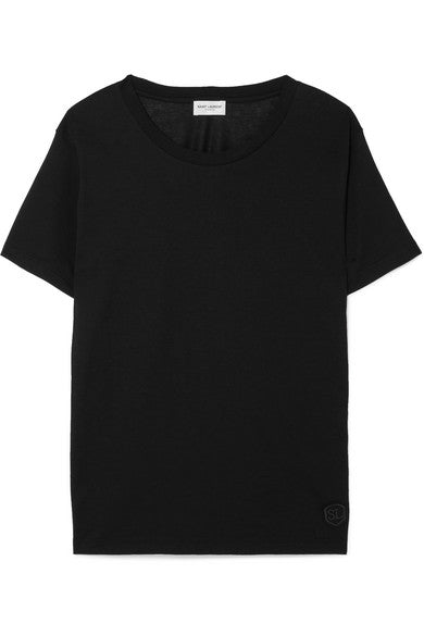 Appliquéd cotton-jersey T-shirt