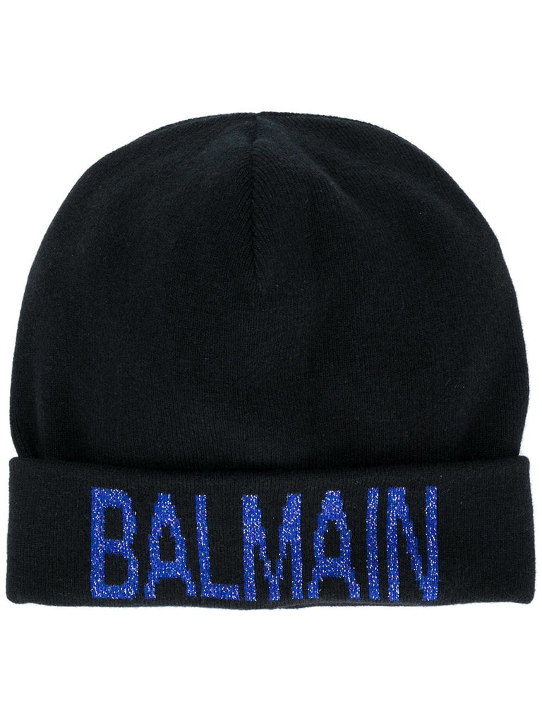 glitter logo beanie