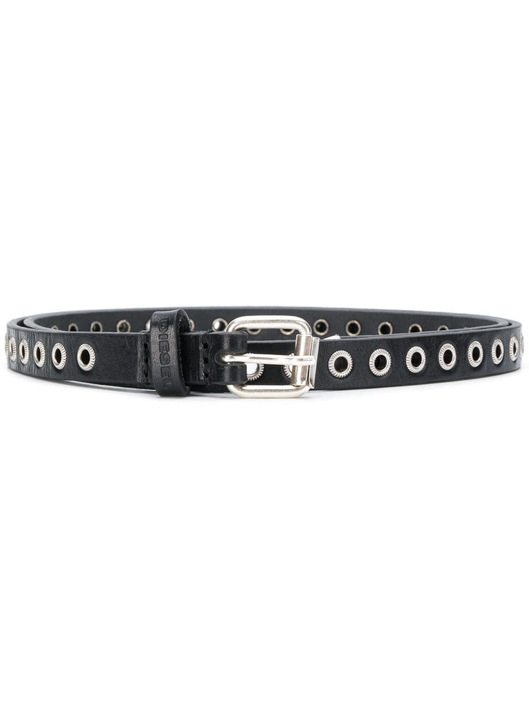 buckle embellished narrow belt