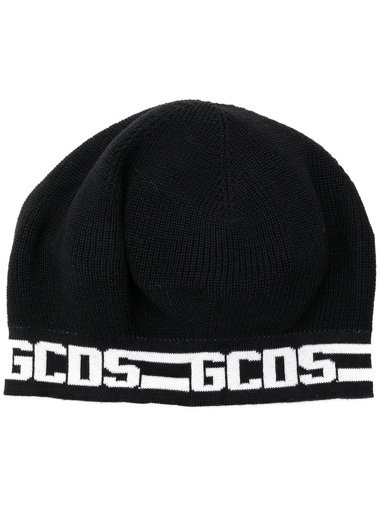 logo knitted beanie