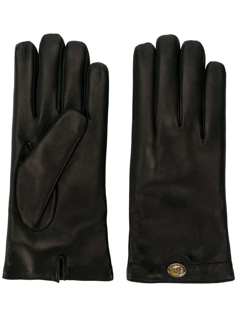 logo plaque gloves