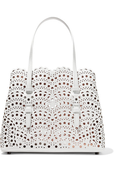 Vienne small laser-cut leather tote