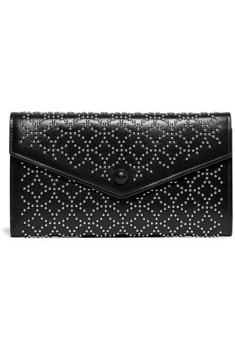 Studded leather wallet