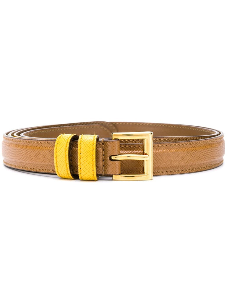 two tone buckle belt