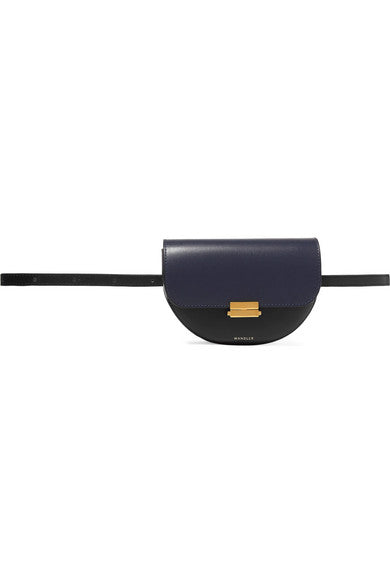 Anna color-block leather belt bag