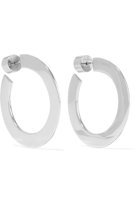 Mini Drew silver-plated hoop earrings