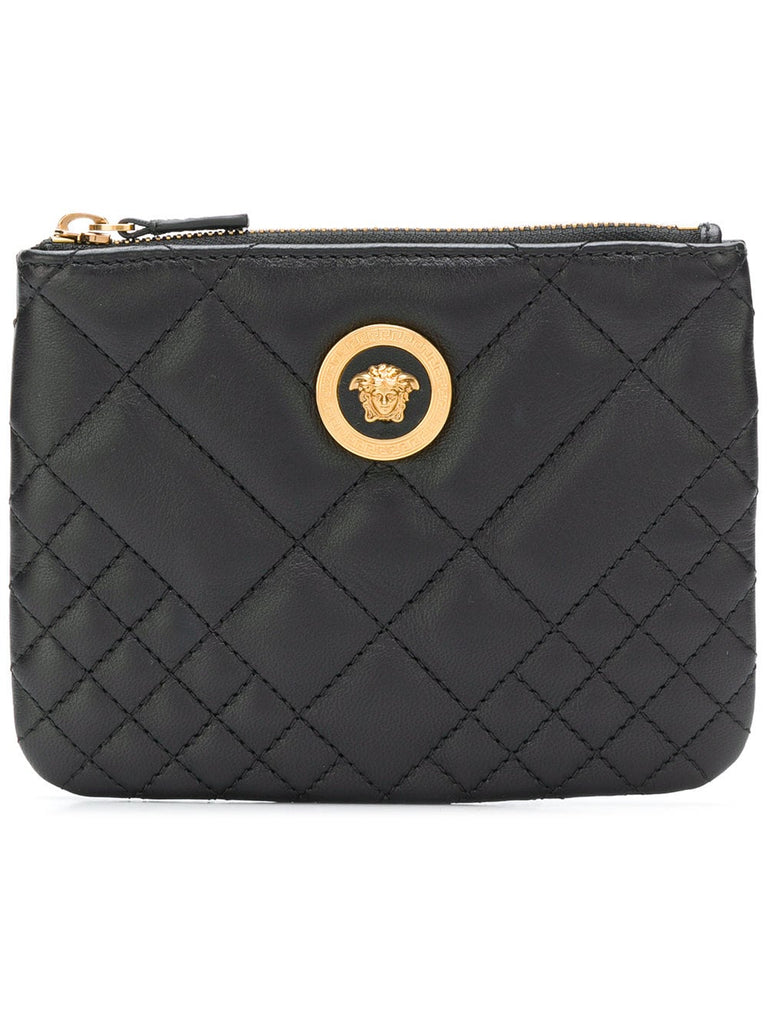 diamond quilted zip purse