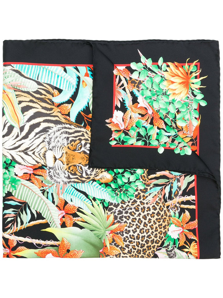 tropical print scarf