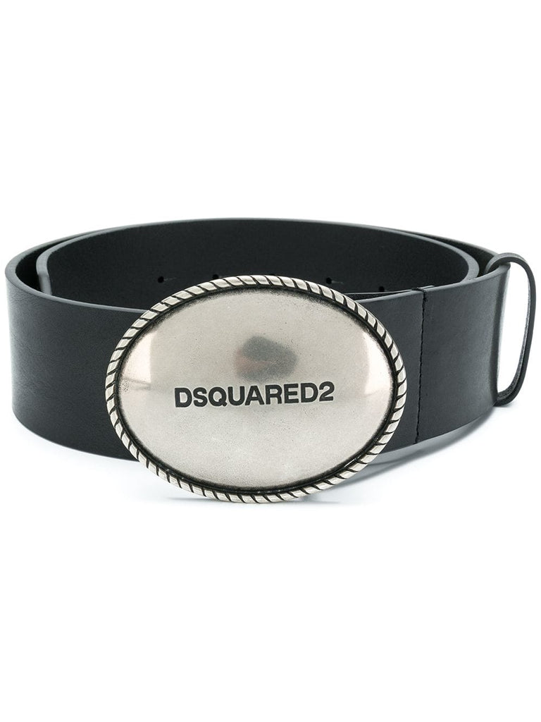 wide logo buckle belt