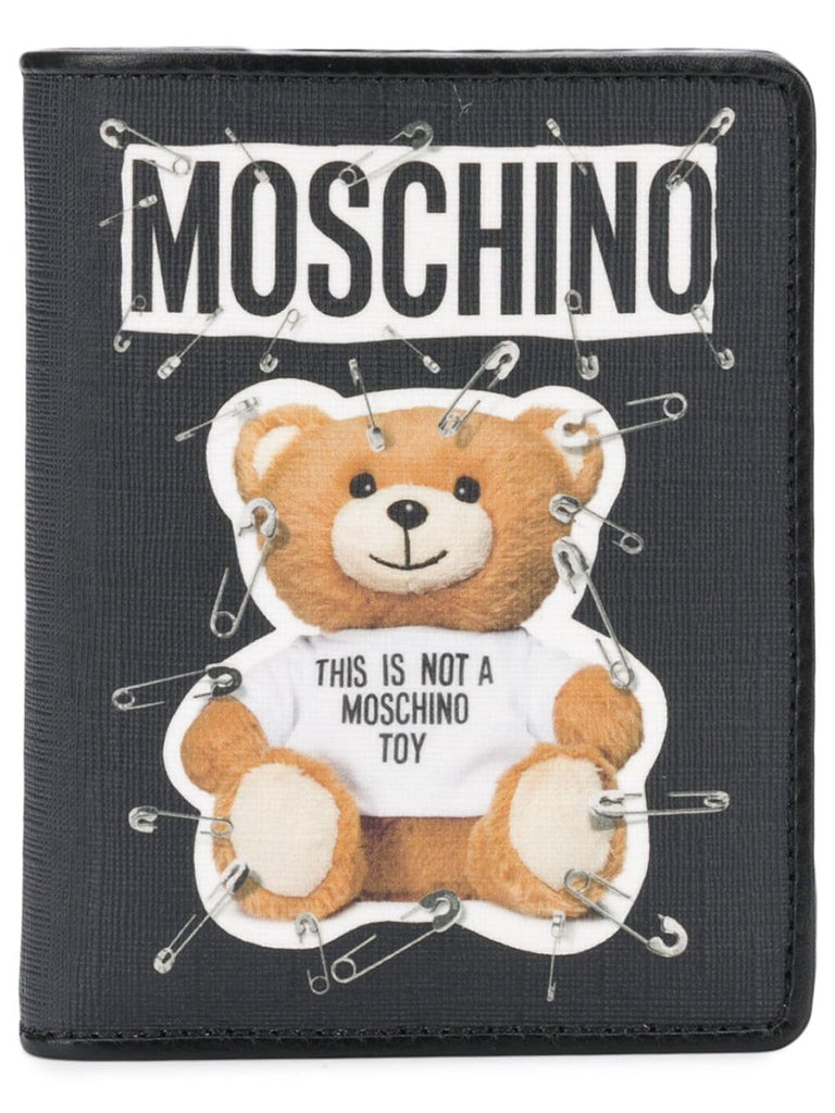 Teddy safety-pin print wallet