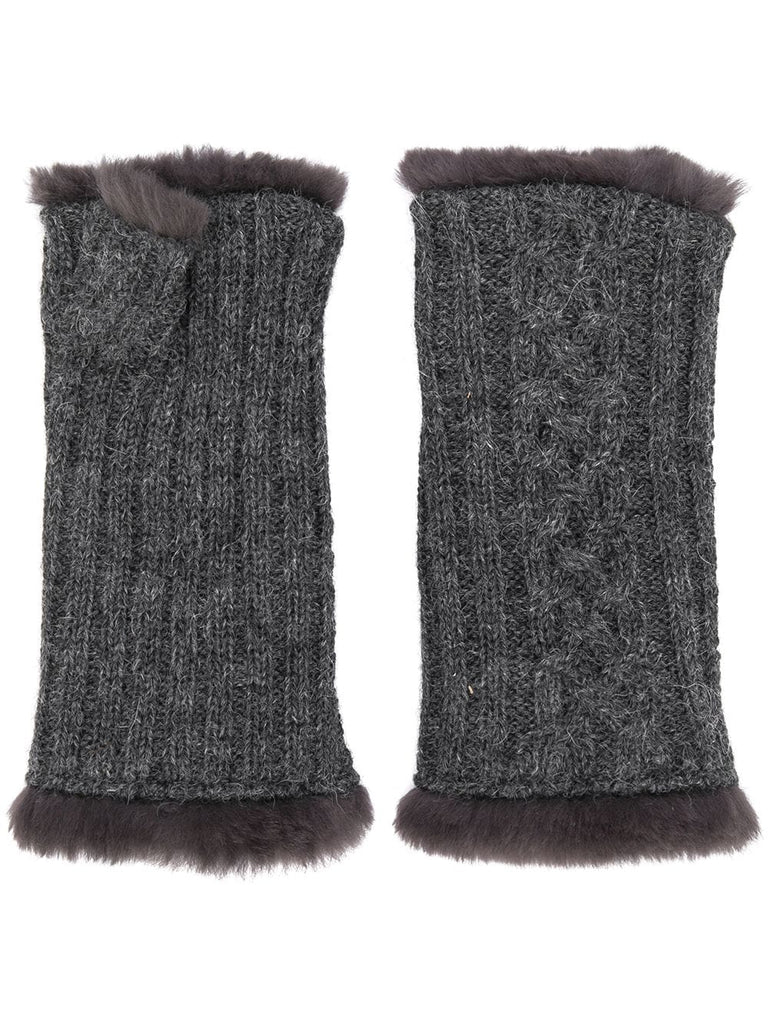 cable knit fingerless gloves