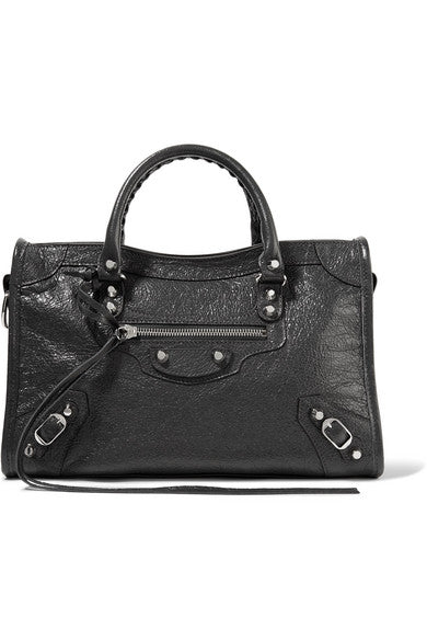 Classic City textured-leather tote