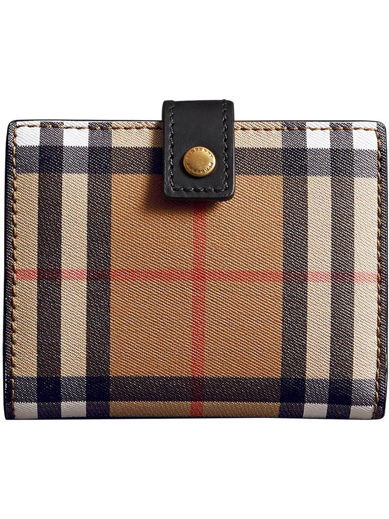 small vintage check wallet