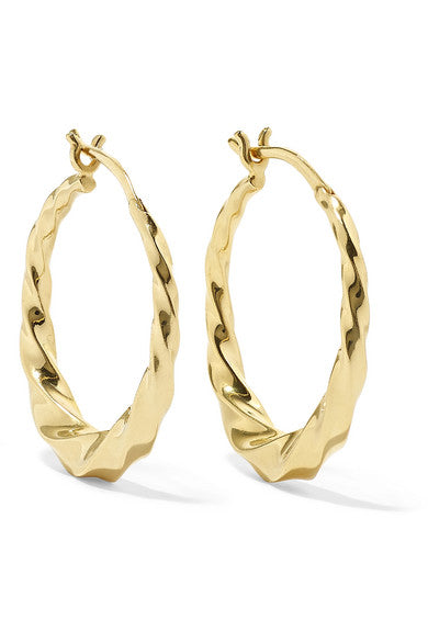 Sadie gold-plated hoop earrings