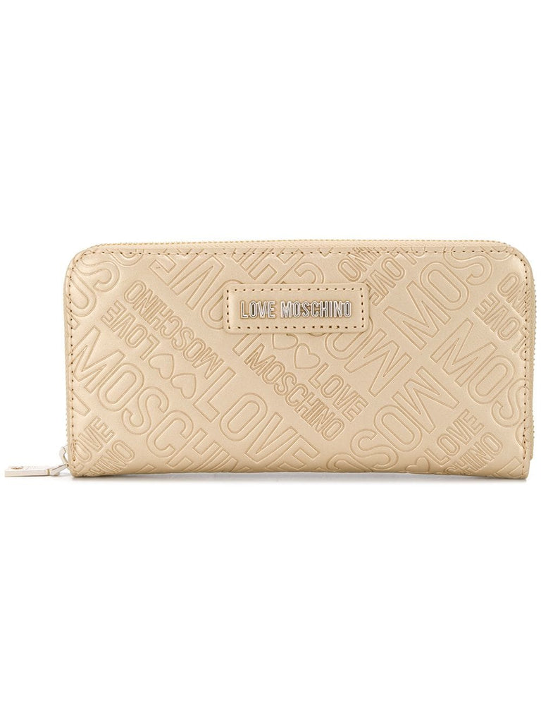 logo embossed wallet