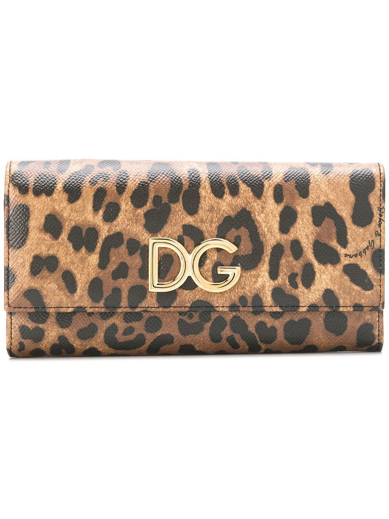 leopard-print continental wallet