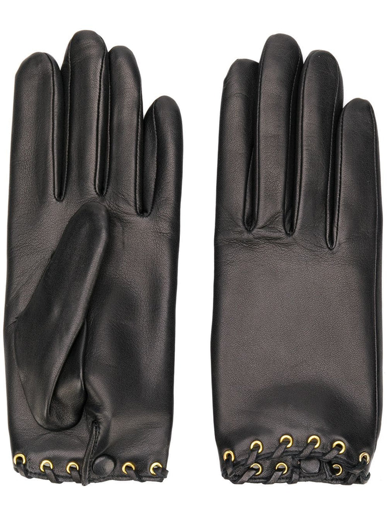 rivet leather gloves