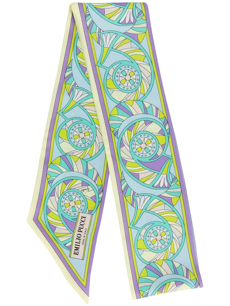 geometric print scarf