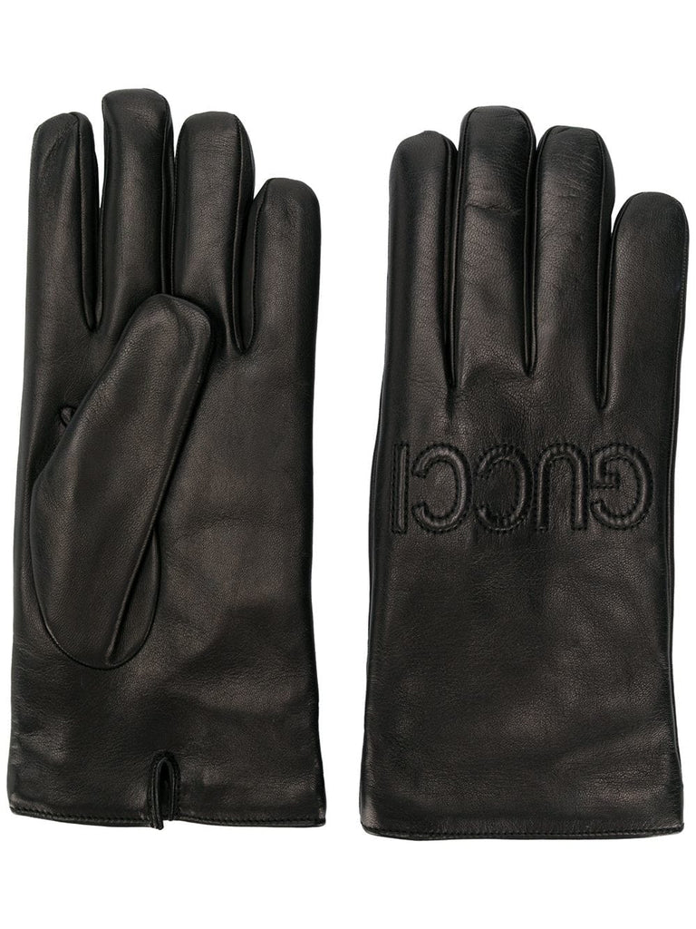 logo embossed gloves