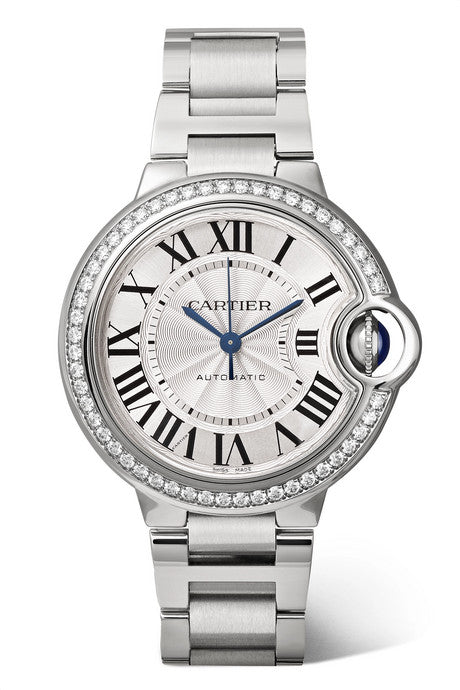 Ballon Bleu de Cartier 33mm stainless steel and diamond watch