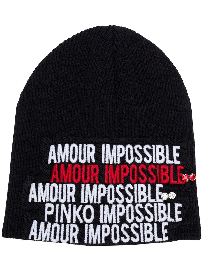 amour impossible knitted beanie